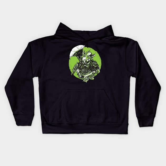 Viking Warrior Kids Hoodie by Mako Design 